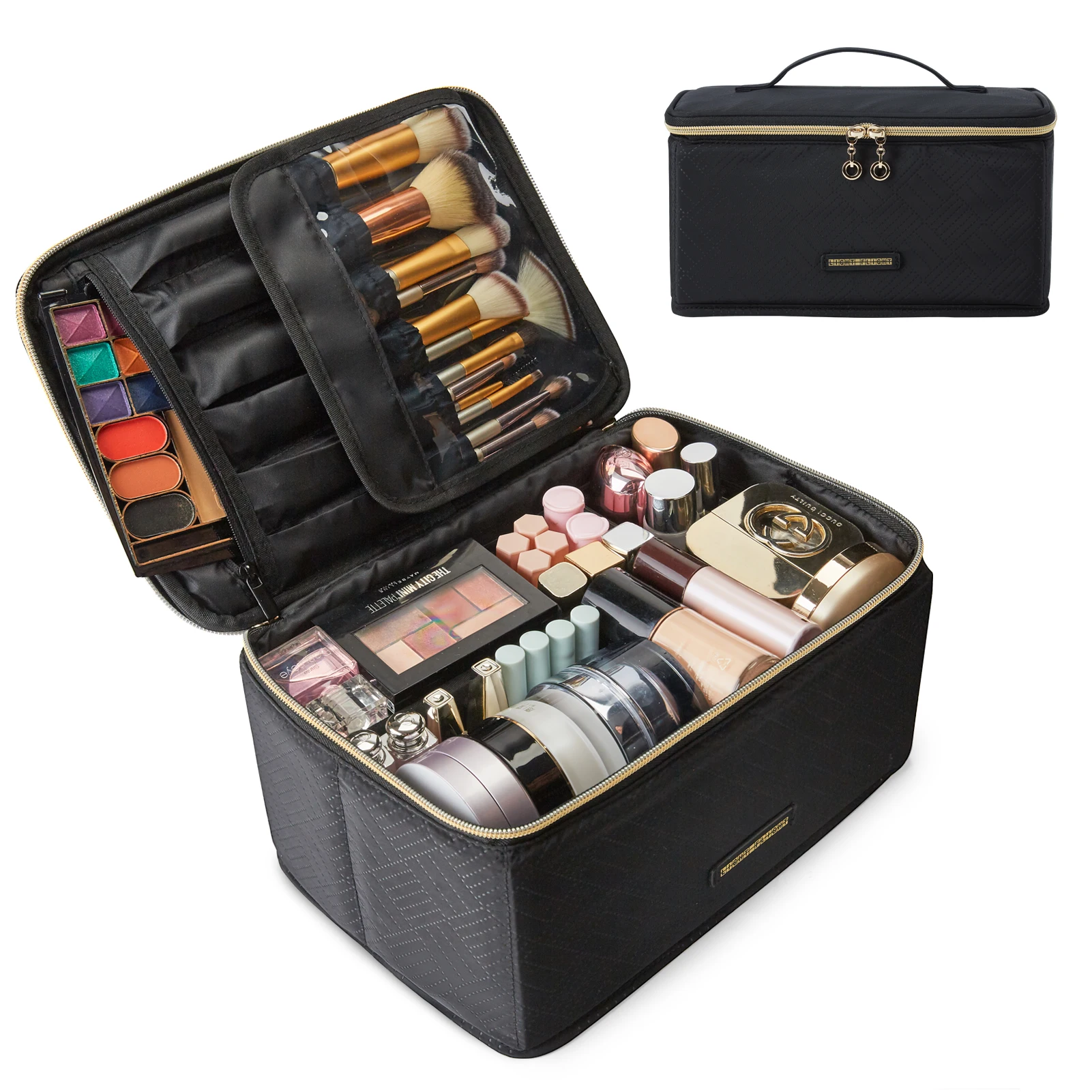 Bagsmart Travel Pouch Beauty Case Marbling Waterproof Foldable Makeup Cosmetic Case Cosmetic Make Up Organizer Box Toiletry Bag