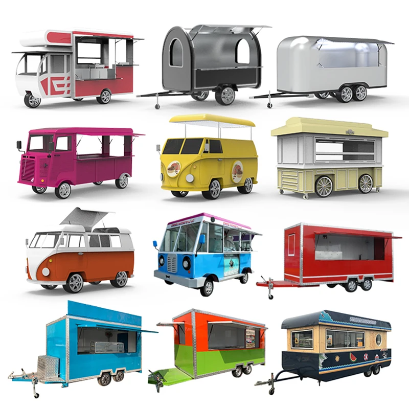 Yanzhimei New Custom With Full Kitchen Road Legal Prefab Pastry Food Trailer Food Cart