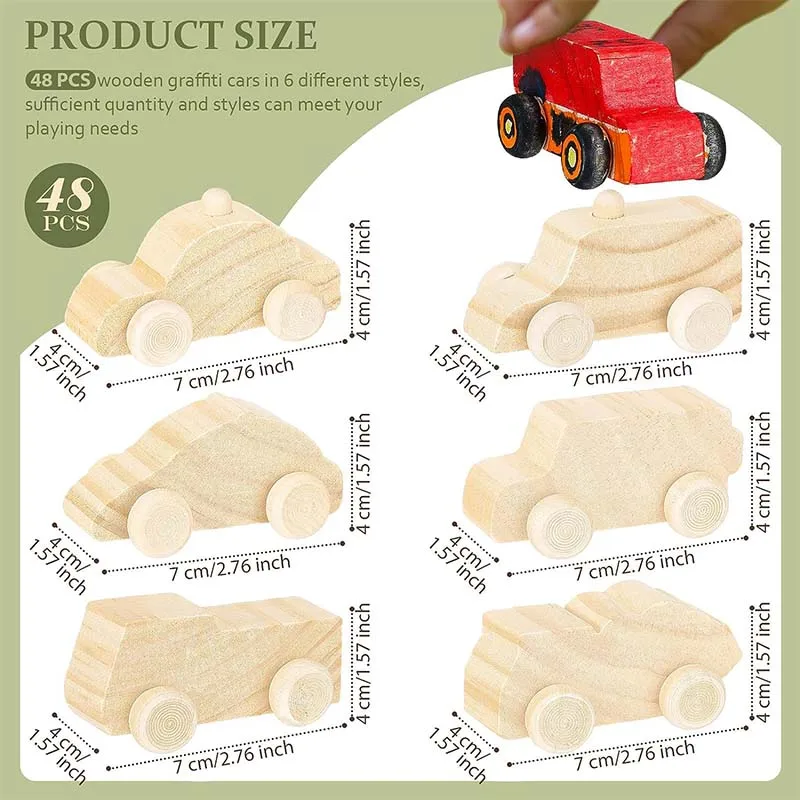 Customize unfinished wooden car model toys and wooden crafts DIY for children wooden model car kits