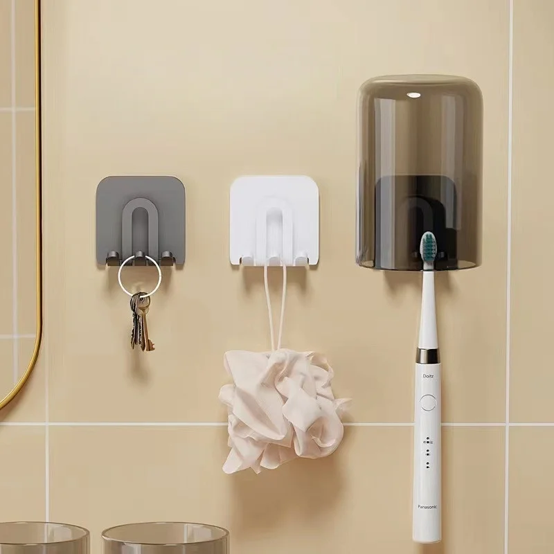 Оптовая продажа настенный держатель для зубной щетки ванной комнаты в душевой комнате с супер липкой присоской