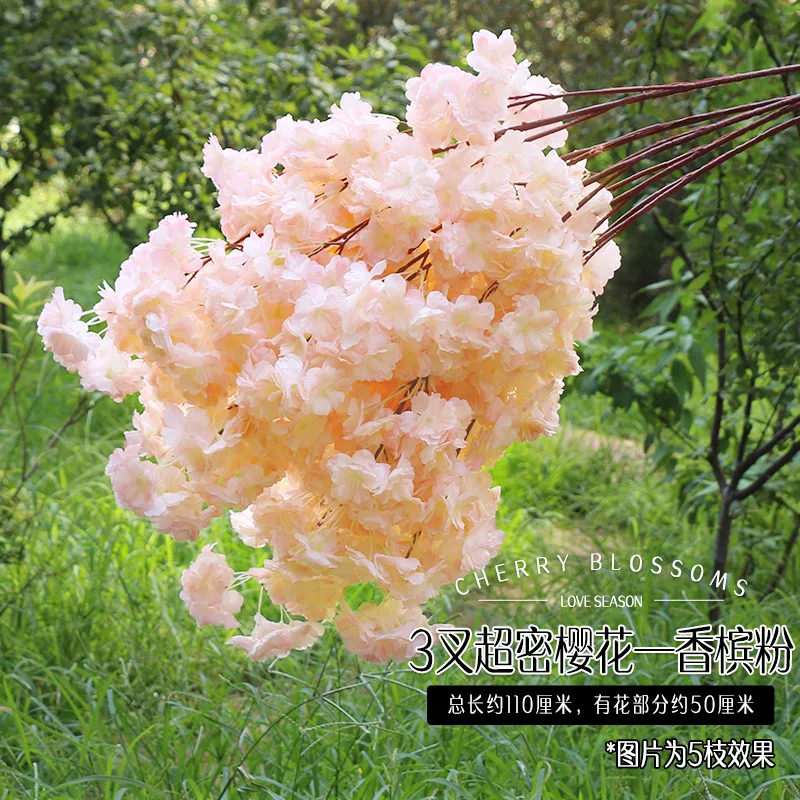 Simulation Flower Simulation Cherry Blossom Branch Cherry Blossom Branch Wedding Decoration Cherry Blossoms