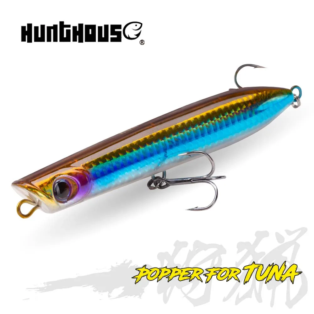 Hunthouse Artificial Wobbler Saltwater WTD Topwater Pencil Lures Surface Popper Fishing Lure 130mm 30g Pencil Bait  For Bass