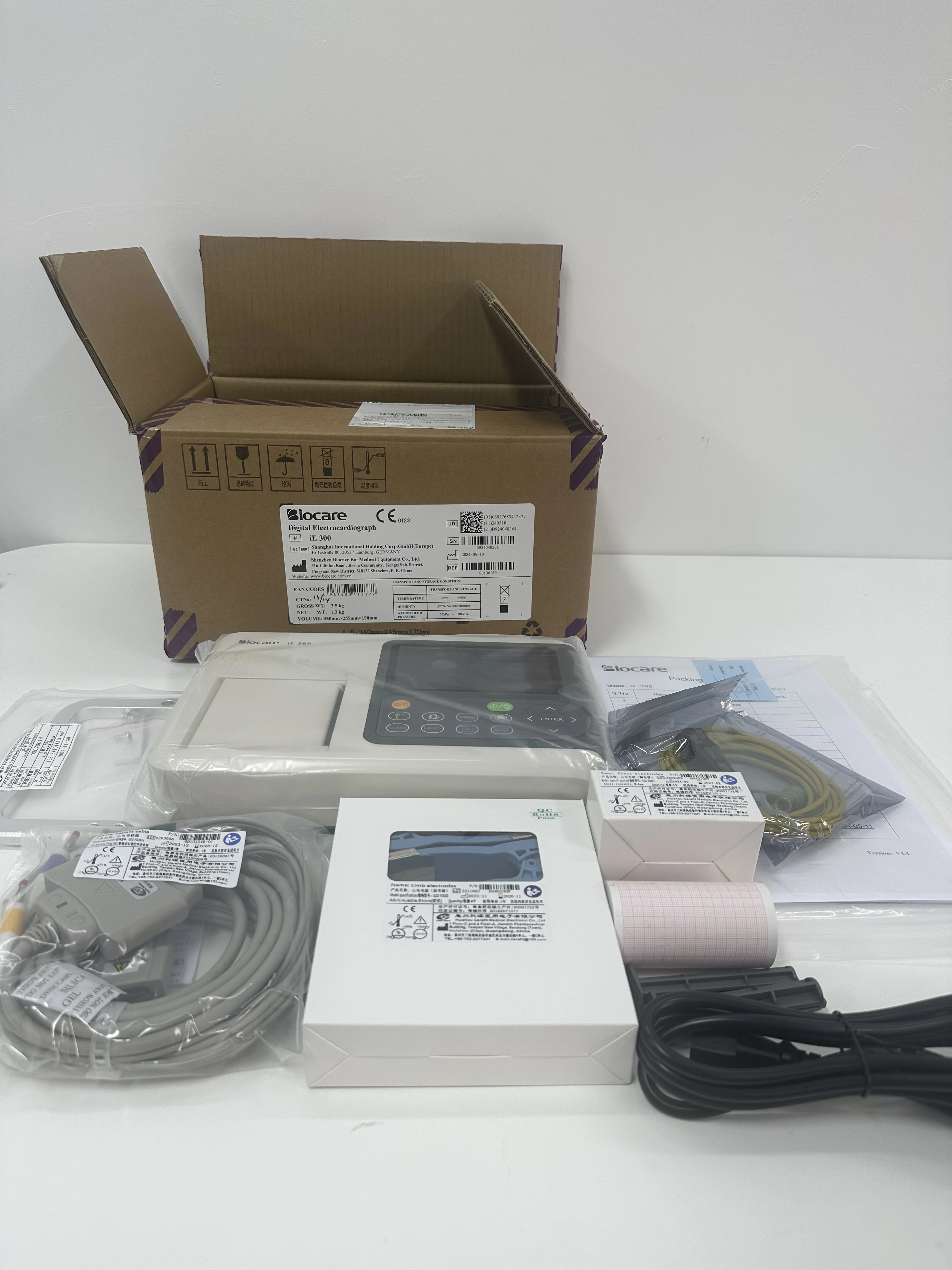 Biocare iE300 3 Channel ECG Machine Digital Holter