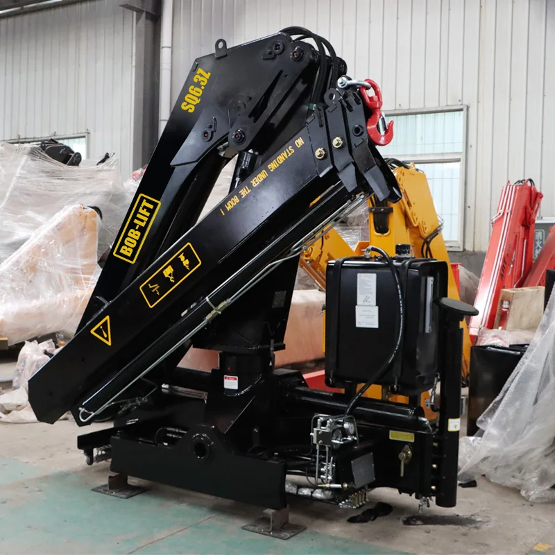 Bob-Lift Lifting Truck Crane 6.3 Ton Hydraulic Grua Lorry Mobile Knuckle Boom Crane