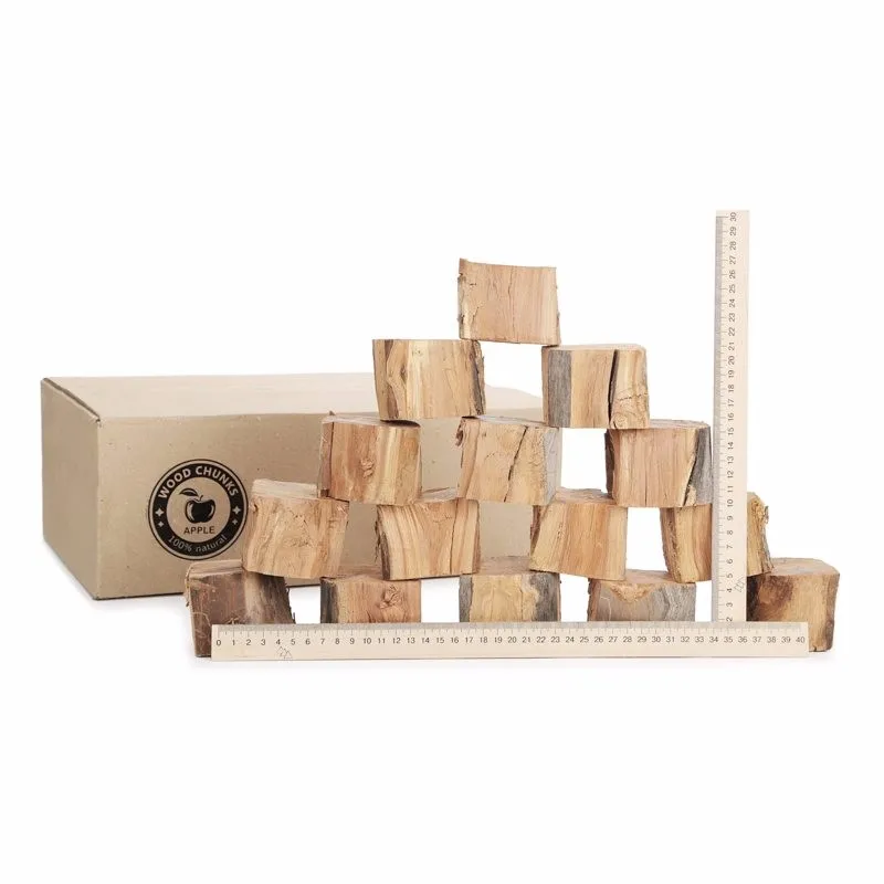 Under Your Brand Organic wood products for BBQ and Smoking kiln-dry 15% moisture Apple Cherry Hickory Oak  wood chunks