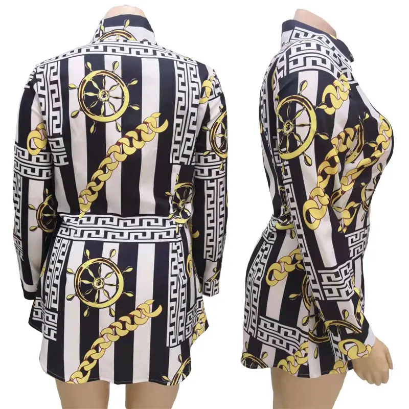 Оптовая продажа длинный рукав Плюс Размер Топы с принтом женские блузки женские топы Модные