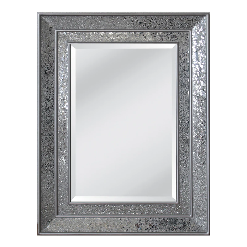 Wholesale High Quality Customized classical Shiny Crackle Mosaic gilding Frame Mirror Wall Decor Mirrors