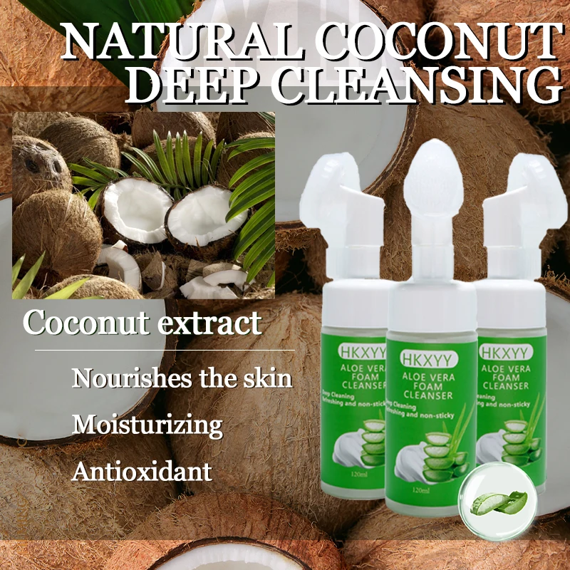 Private Label Customized Organic Face Wash Soothes and Brightens Skin Natural Vegan Coconut Foaming Foaming Cleanser
