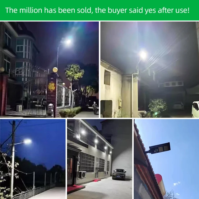 Very Bright outdoor solar street light IP65 waterproof grade used for garden lighting in rainy days