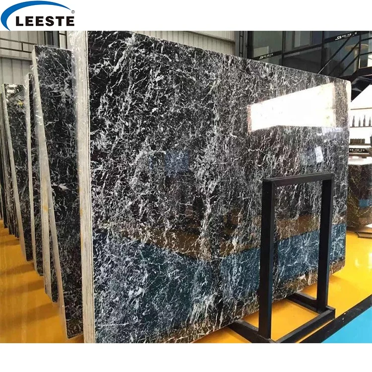 Wholesale imported Natural stone Italian Black Marble Slab