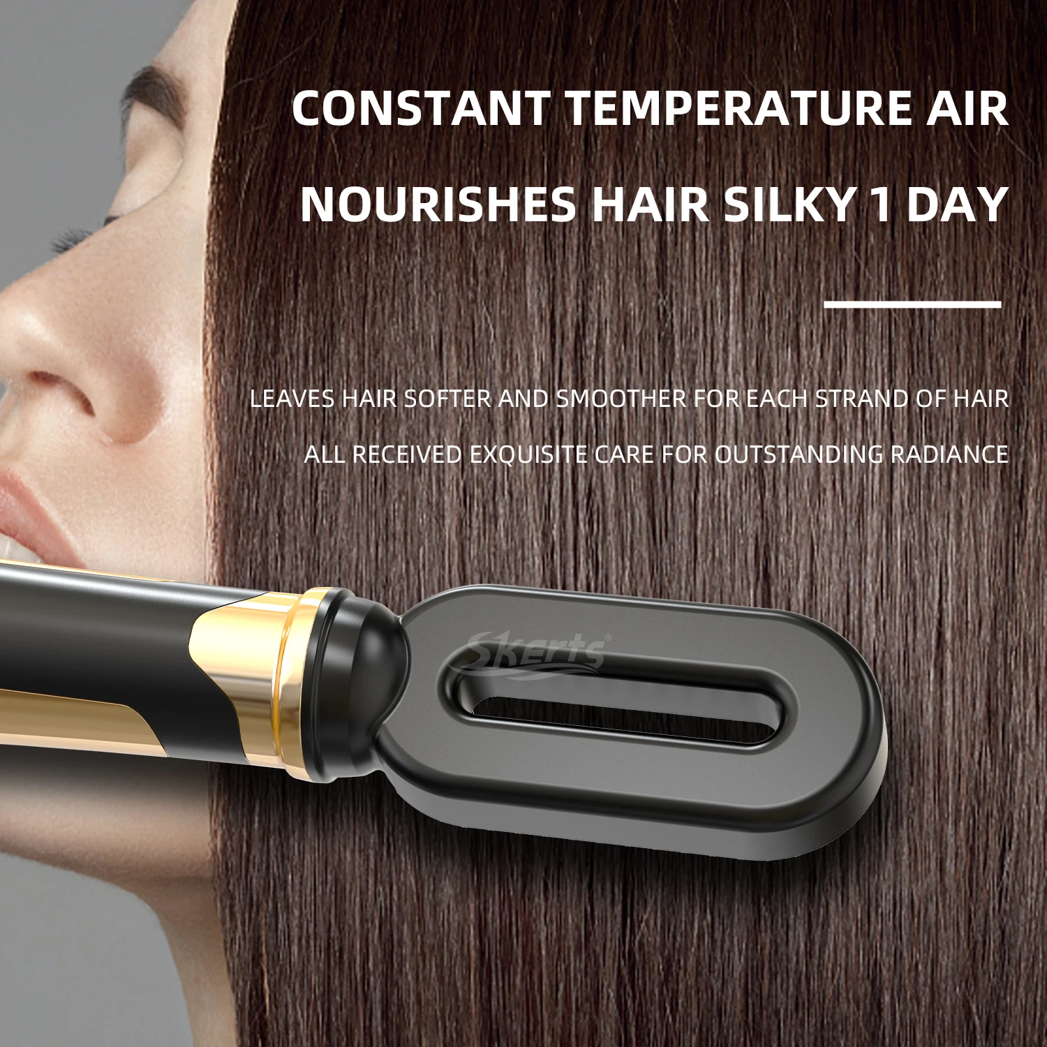 Multi 3 In 1 Interchangeable Professional One Step Electric Hair Round Blow Dryer Comb Rotary Volumizer Electric Hot Air Brush