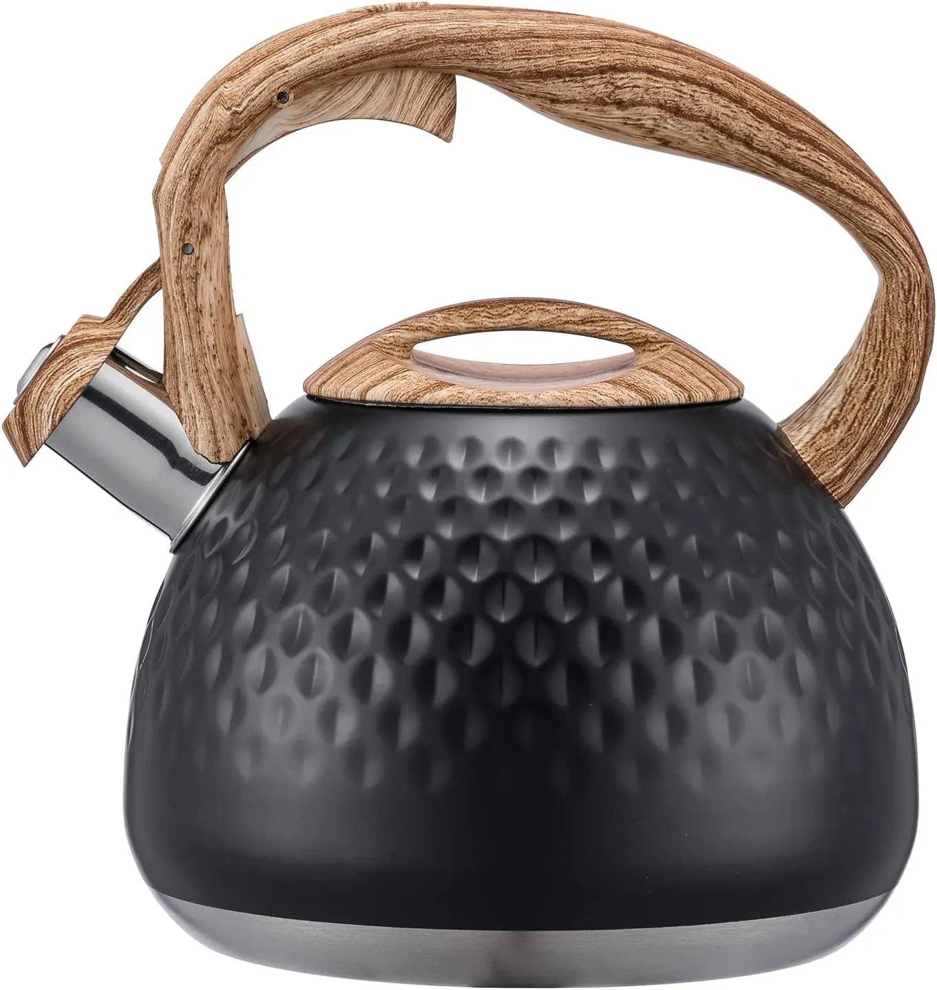 2023 Trendy Stainless Steel Whistling Kettle with Diamond Pattern