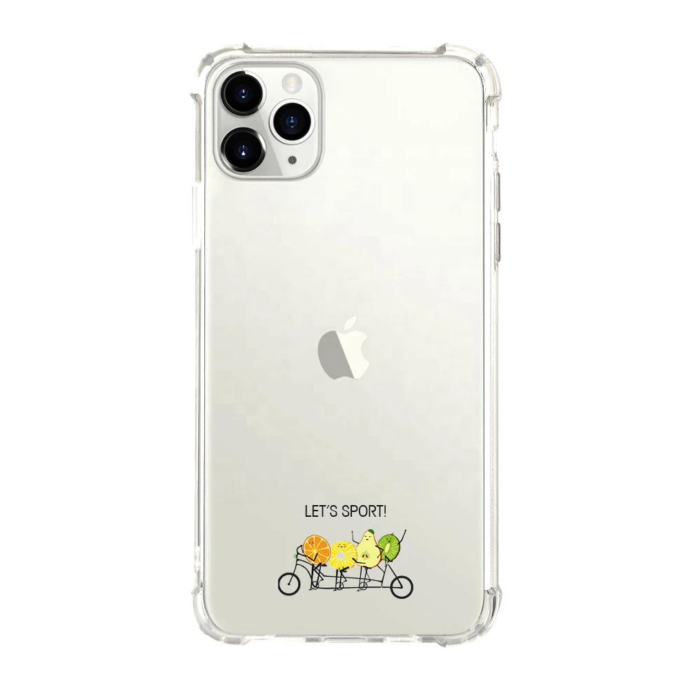 Tenchen PC TPU Гибридный прозрачный чехол для телефона противоударный 2 в 1 мобильного iPhone 12 Pro