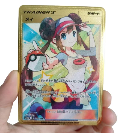 hot sale Pokemoned metal cards  Pocket Monster cards anime characters series  poke-mon Playing Cards for kid gift