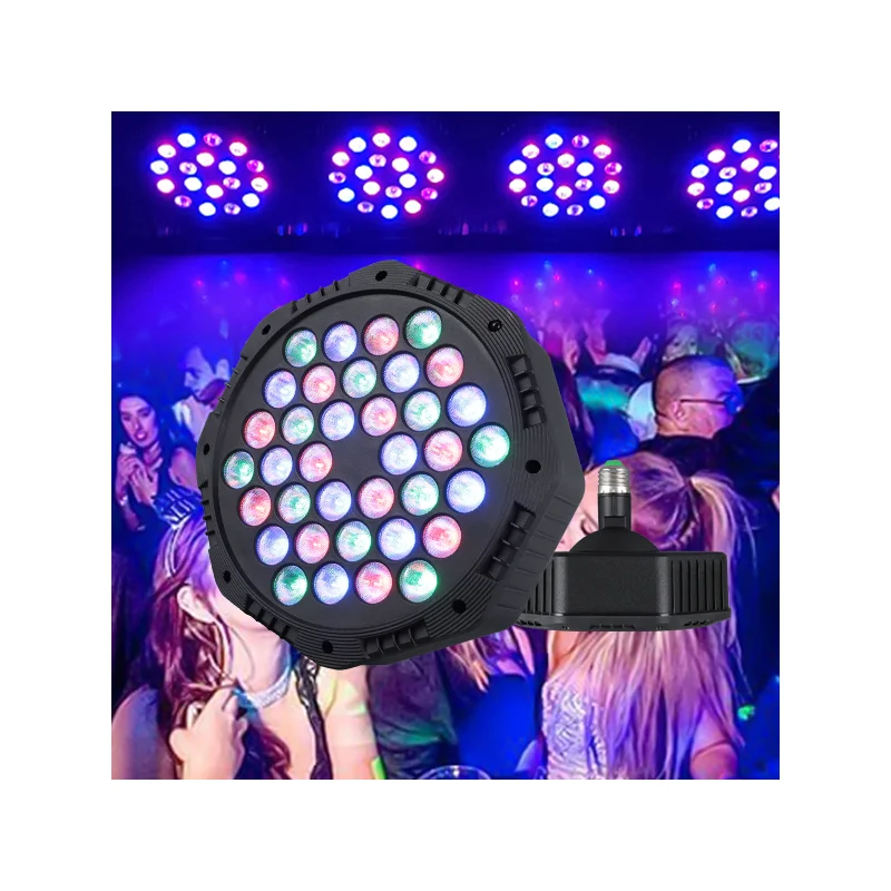E27 Lamp Head RGB 36 Led Par Light rgb 36 leds wireless remote dj disco light led