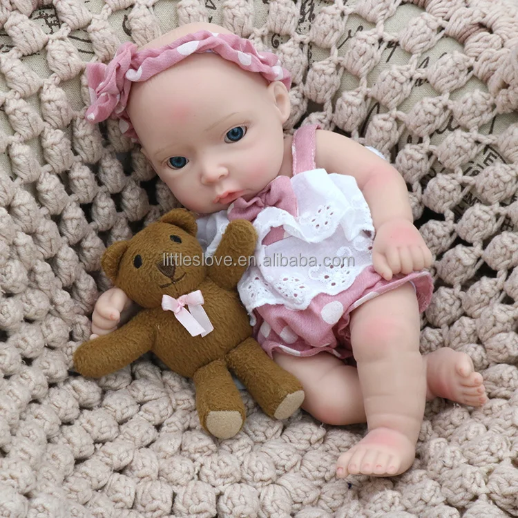 11inch 780G Reborn Dolls Full Solid Silicone Lifelike Mini Bebe Reborn Doll Girl De Silicona Cuerpo Entero