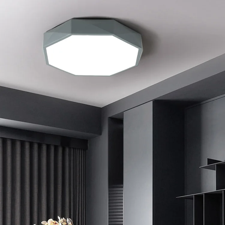 Pop Colorful Hexagon Apartment Office Household Toilet Aluminum LED Interior Ceiling Light