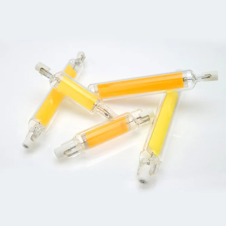 
8W R7S LED COB 118MM Light Bulbs Lustaled R7S Base LED Glass Tube Lamp Double Ended Replace Linear Halogen Bulb 
