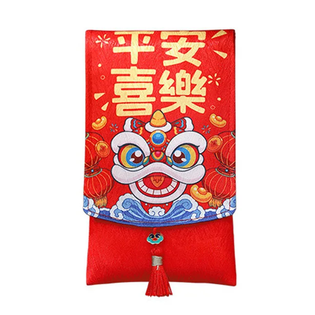 2025 с логотипом на заказ конверт для денег Hong Bao подарочные пакеты день рождения весенний фестиваль китайский новый год красный