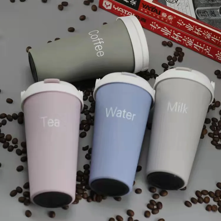 Корейская кружка-термос 500 мл для девушек студенток простая художественная чашка с соломинкой Для Воды портативная креативная красная Милая сетка