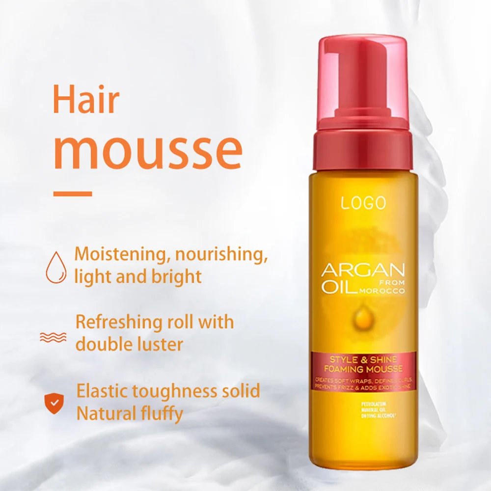 Fast Shipping Argan Oil Style & Shine Foam Mousse Nourishing Long-Lasting Hold Hair Styling Mousse
