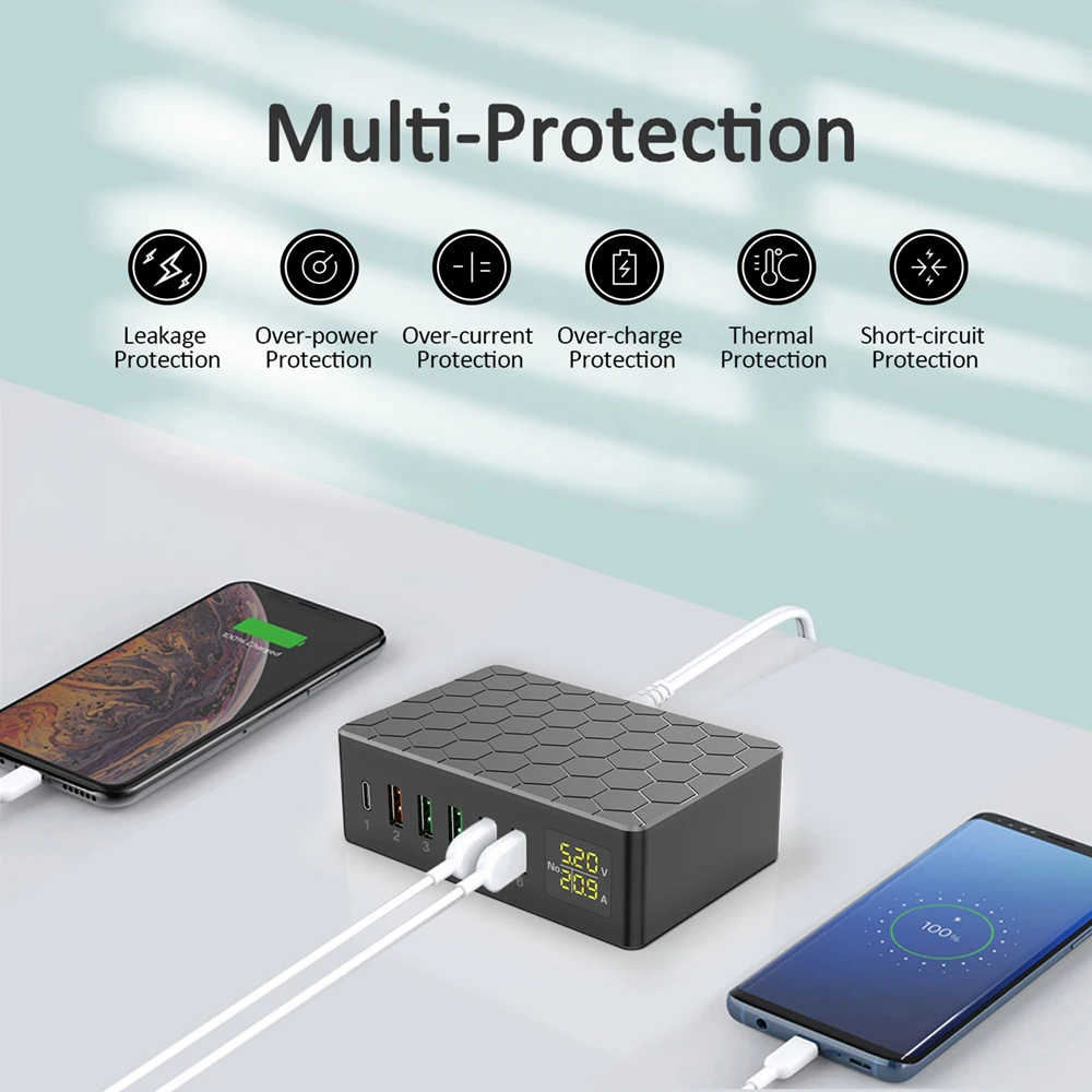 Зарядное устройство с USB-портами 1 порт 30 Вт зарядное PD портативное