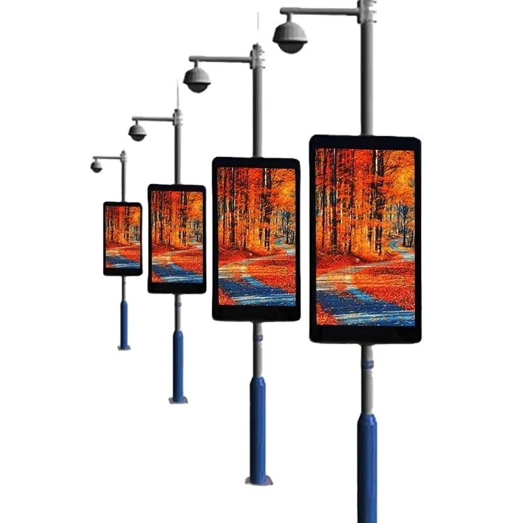 Manufacturer Wholesale Street Pole Led Screen Street Pole Advertising Led Screen Outdoor P2.5 Street Pole Advertising Led Screen