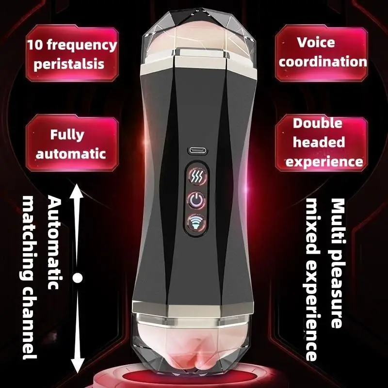 2 in 1 Automatic Male Masturbator Penis Pump Removable Male Masturbators Modes Pocket Pussy