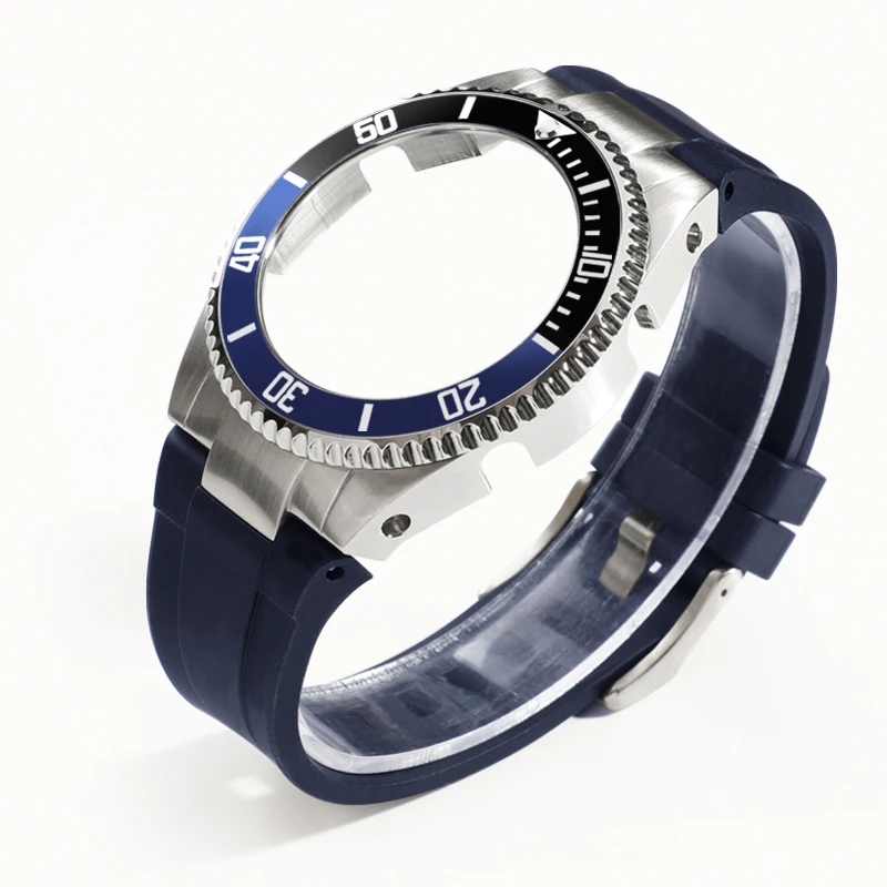 Drop shipping Stainless Steel Ro-lex metal case with silicone replacement band strap modification kit for Casio G Shoc-k GA-2100