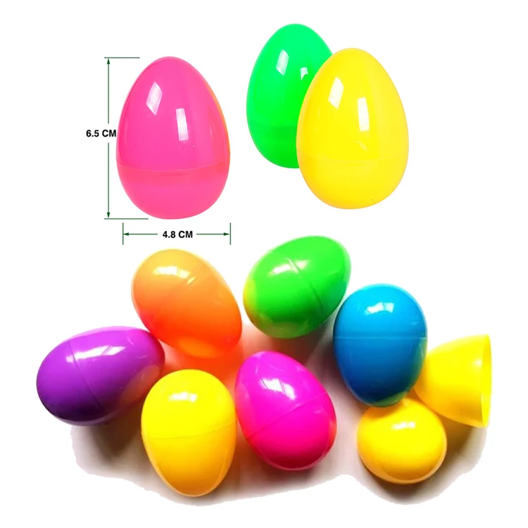 Newest 12PCS Hot sales kids plastic Easter eggs assorted toys party favors