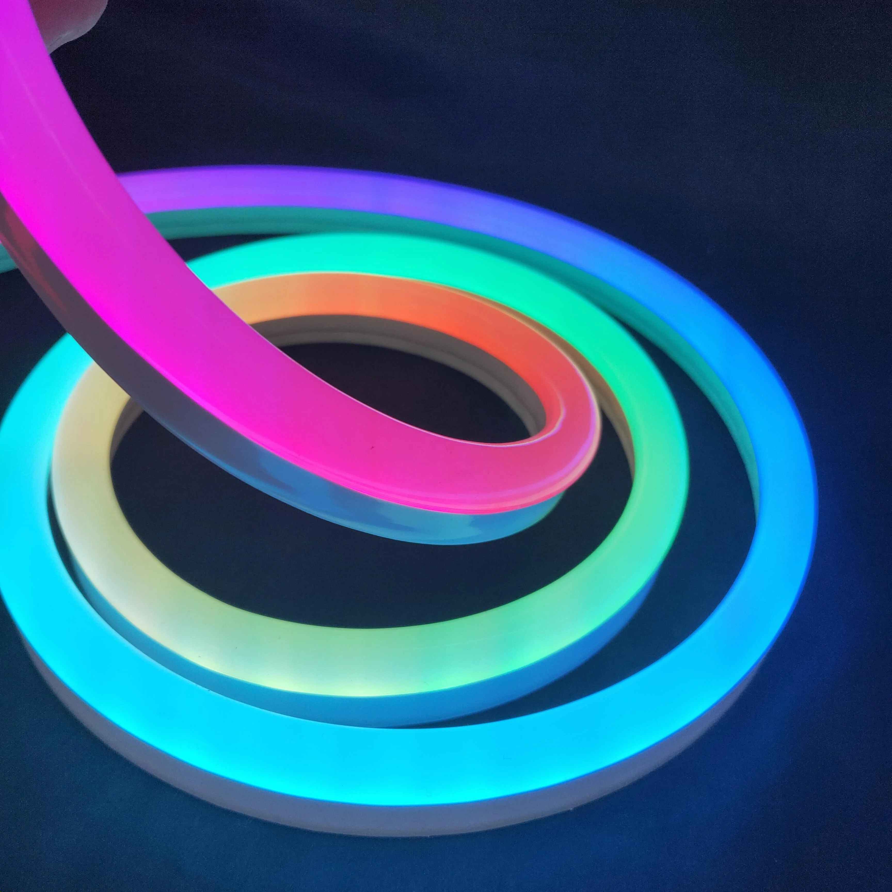  IP67 12V 24V 5M Smart WS2811 WS2812B адресная Пиксельная гибкая 5050 rgb силиконовая неоновая водонепроницаемая светодиодная