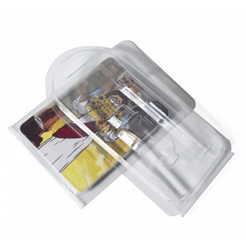 Custom OEM 1ml 0.5 Gram Plastic Clamshell Preheat Empty Cartridge Blister Packaging
