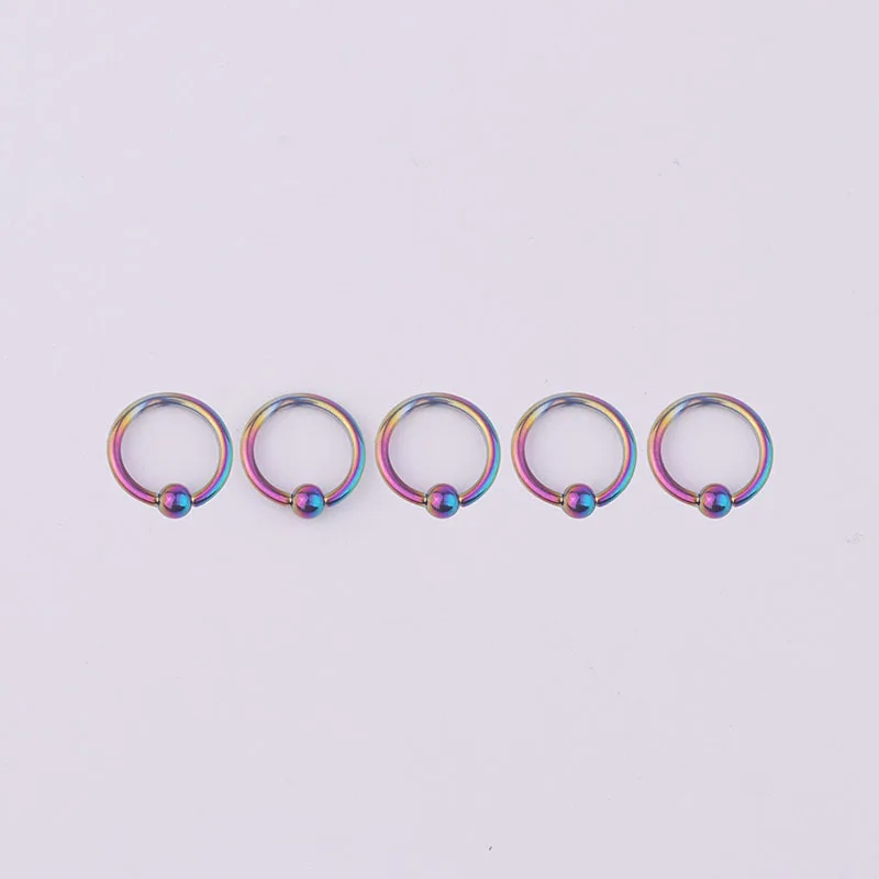 stainless steel piercing jewelry medical surgical steel BCR ring earring tragus nose piercing body piercing jewelry