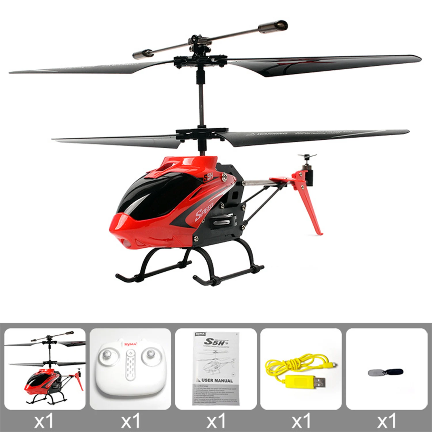 2022 NEW COMING SYMA S5H Remote Control Helicopter Hovering Resistance 3.5CH Alloy RC Quadcopter with Camera Toys for boy