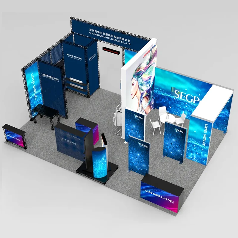 TianLang Led Light Box Frame Portable Trade Show Booth Curved Led Light Box Stand Trade Show Display Booth