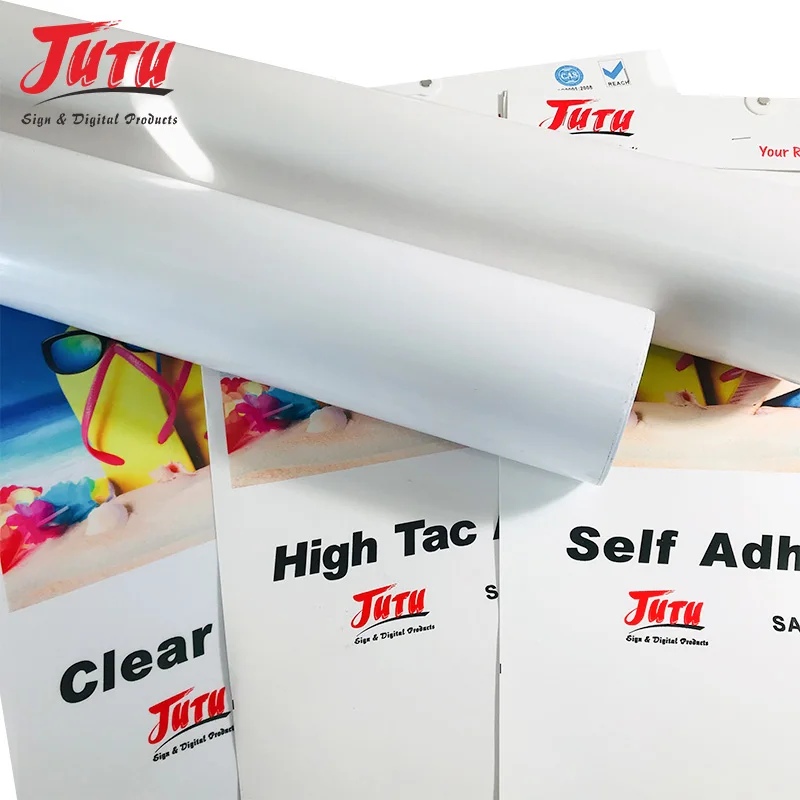 PVC Self Adhesive Sticker Vinyl Rolls SAV for Outdoor Advertisement Inkjet Digital Printing