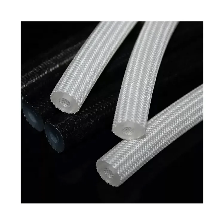 Food grade tear resistance inflaming retarding silicone braided tube wear resistance silicone rubber hose pipe