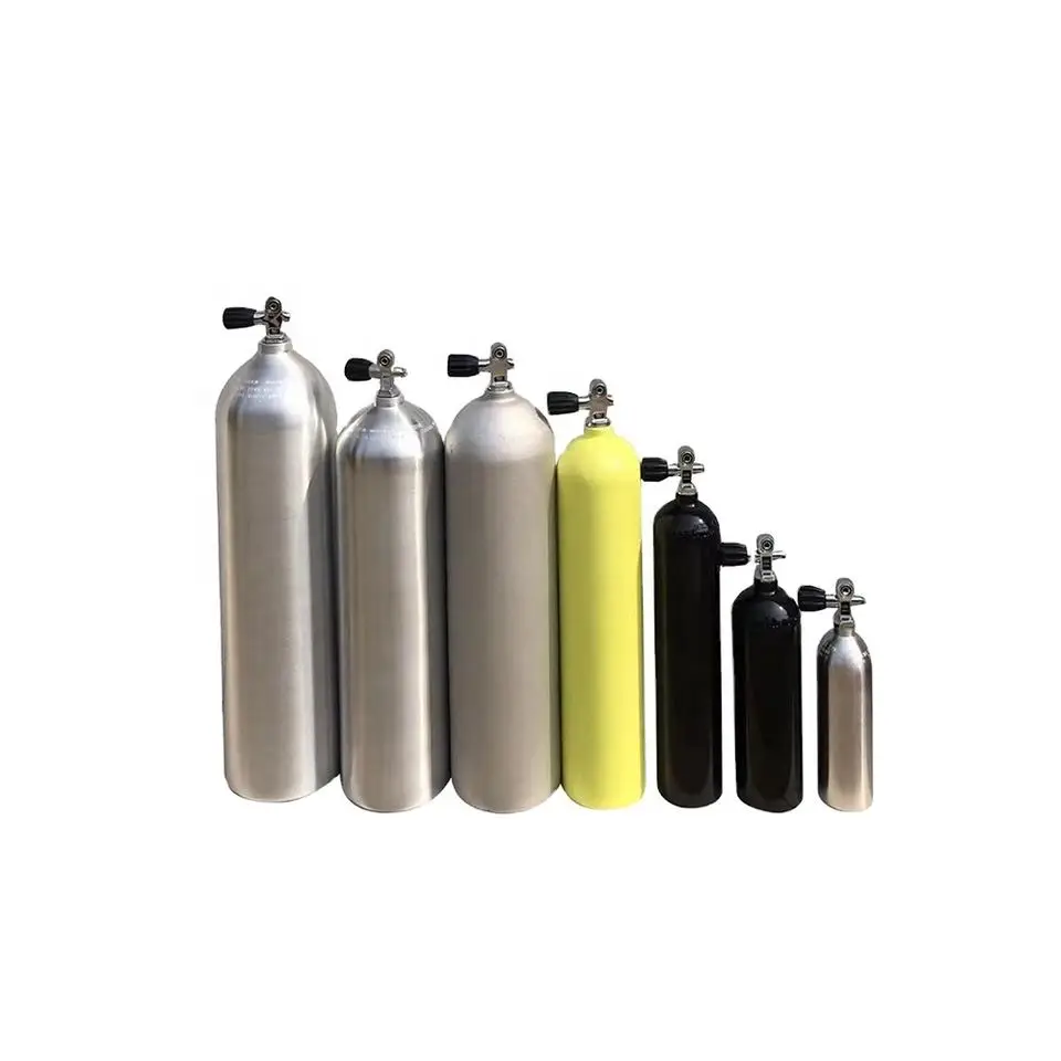 Aluminum alloy Tank with right hand tank valve for diving
