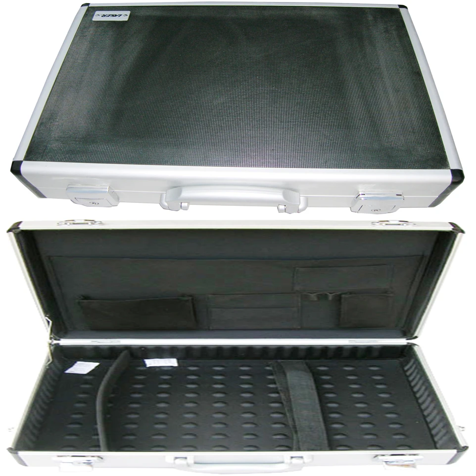 Aluminum Briefcase Tool Box Travel Suitcase With Laptop Aluminum Briefcase With Number Lock