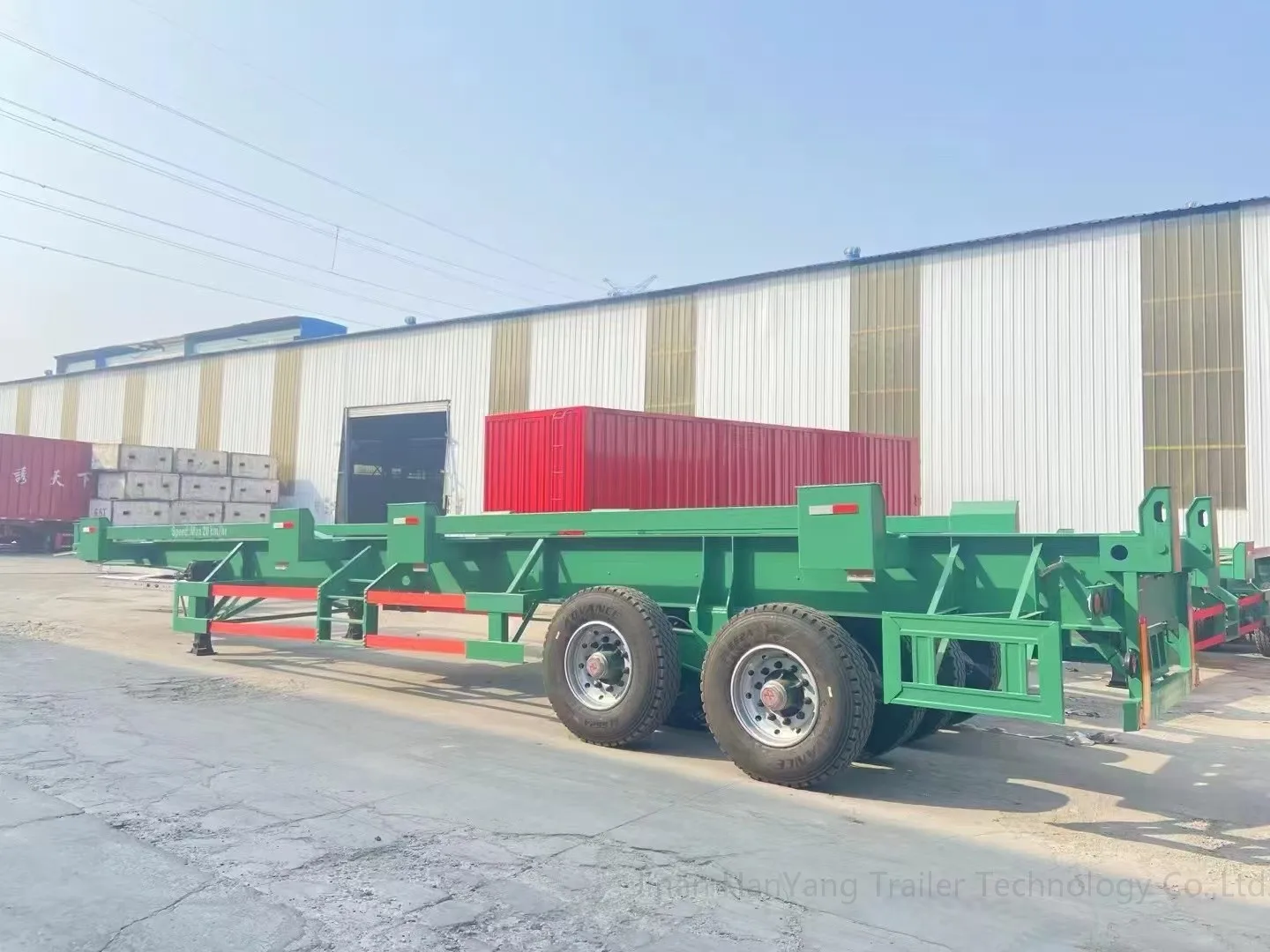2024 new high quality 40 Tons 20ft 40ft  Container Skeleton Semi Trailer for hot sale
