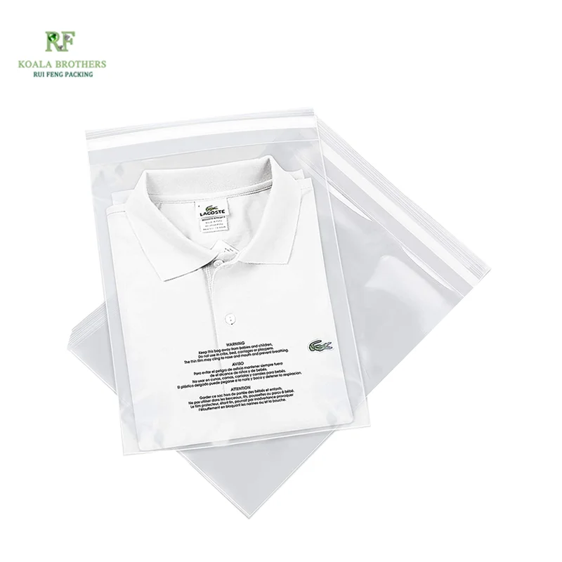 E-commerce shop custom plastic clothing packing bag shirt dress shipping bag clear mailing bag