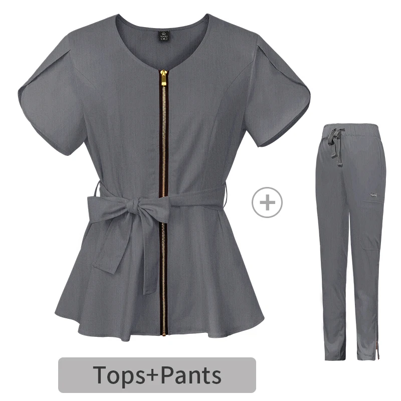 Hot Selling Womens Scrub Workwear Hospital Doctor Working Uniform Dental Clinic Scrubs Nursing Suits Medical Uniform Woven