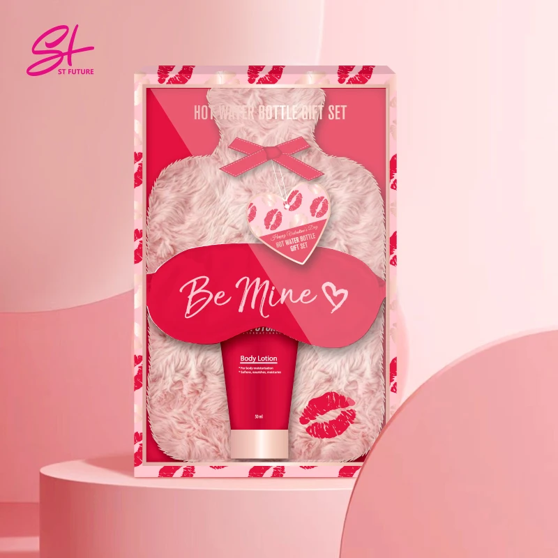  St Future Gorgeous Design Gift Set With Fluffy Hot Water Bottle/Eye Mask/ 50ml Body Lotion For