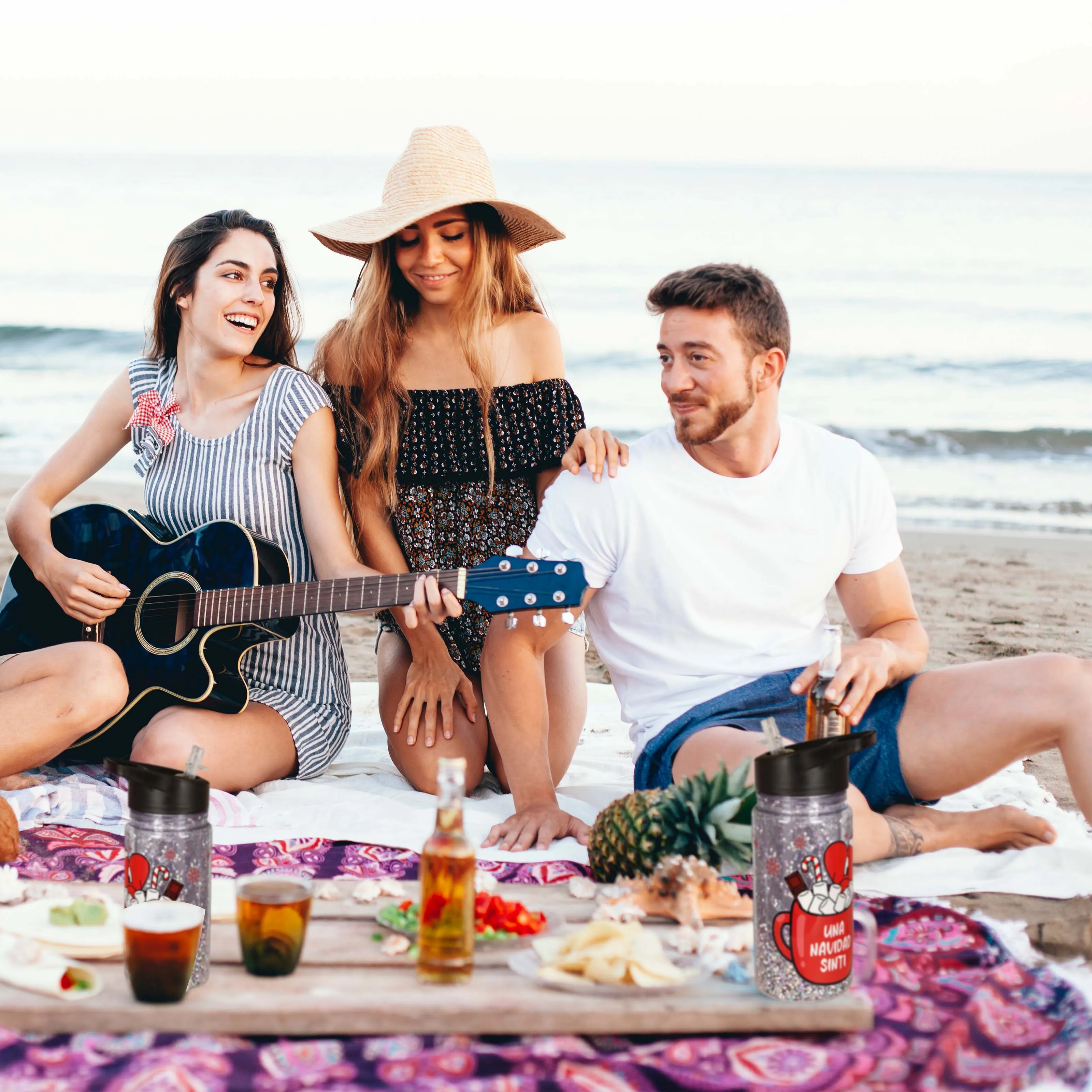 Usa 2 Days Delivery Diy Kids Tumbler Cups With Straw 10Oz Double Wall Custom Snow Globe Plastic Cups Pre Drilled