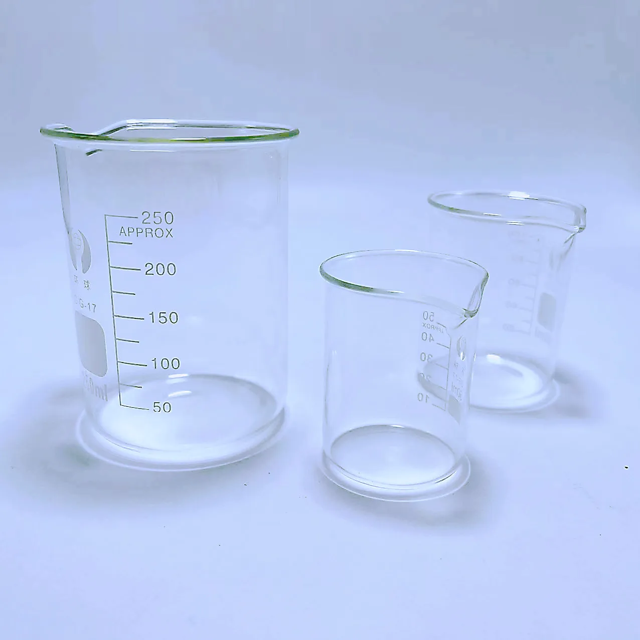 50ml 250ml 20ml 50ml 100ml 250ml 500ml 1000ml 2000ml  Measuring  Glass Beaker Printed Graduation for School research