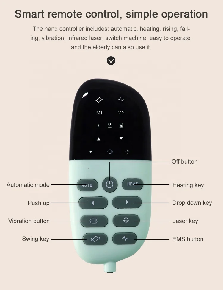 New Invented Back Pain Relief Lumbar Traction Device Back Waist Massager Waist Vibration Massager Customized Infrared Laser ABS