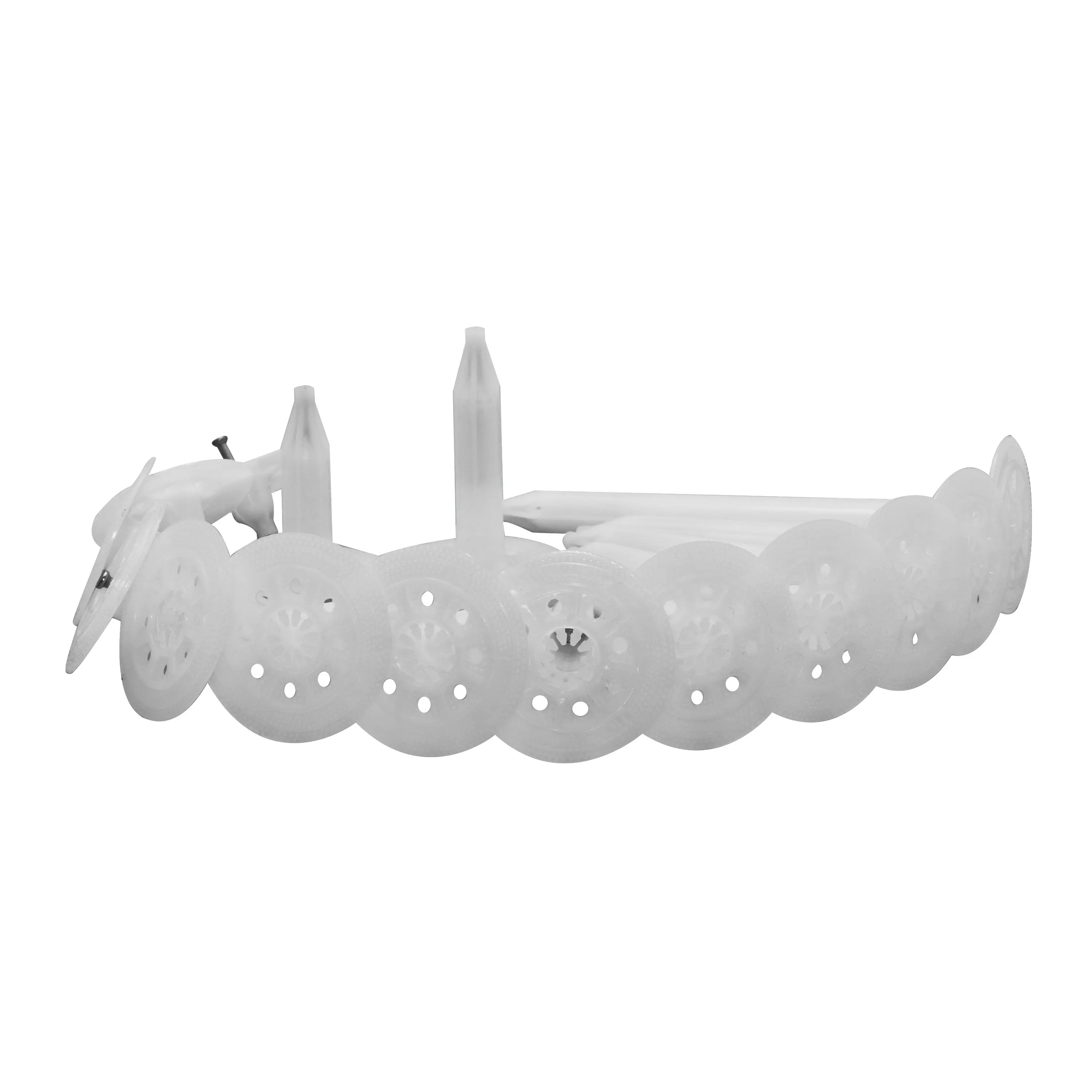 Gas Nailer Plastic Insulation Fasteners For Fixing Mineral Wool And Eps Boards