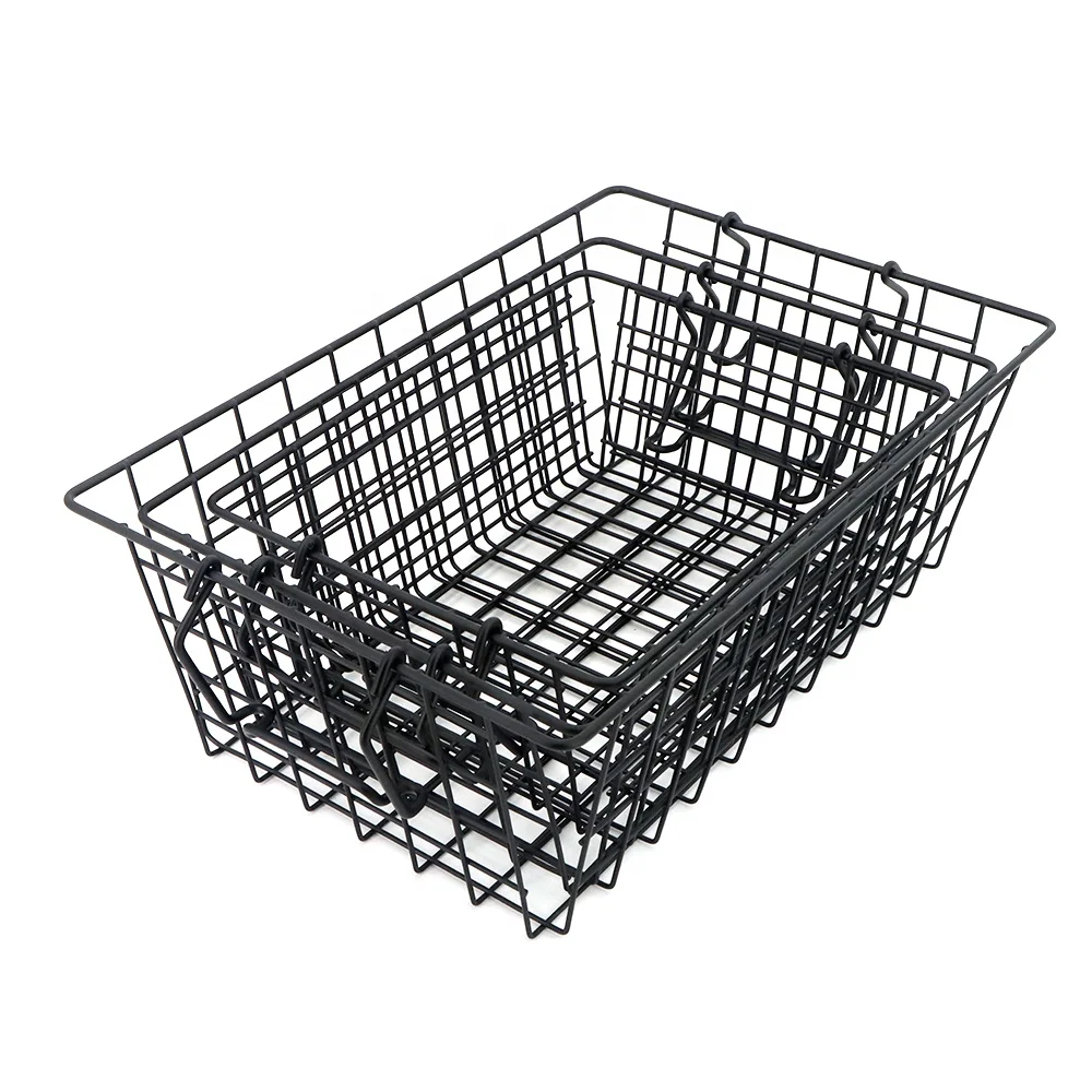 Customized Home Decor Household Multifunction Metal Iron Wire Mesh Basket Kitchen Vegetable Storage Baskets With Handle