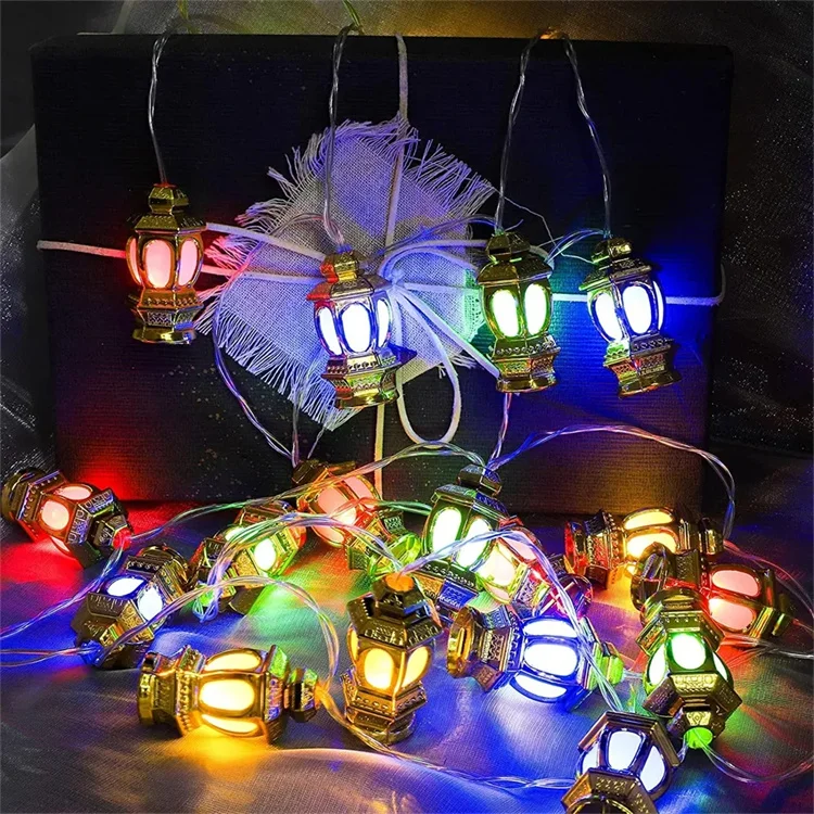 Hot selling 3m 20 lights LED Kerosene lamp and moon string Festival Muslim gift Multi-color decoration Ramadan light