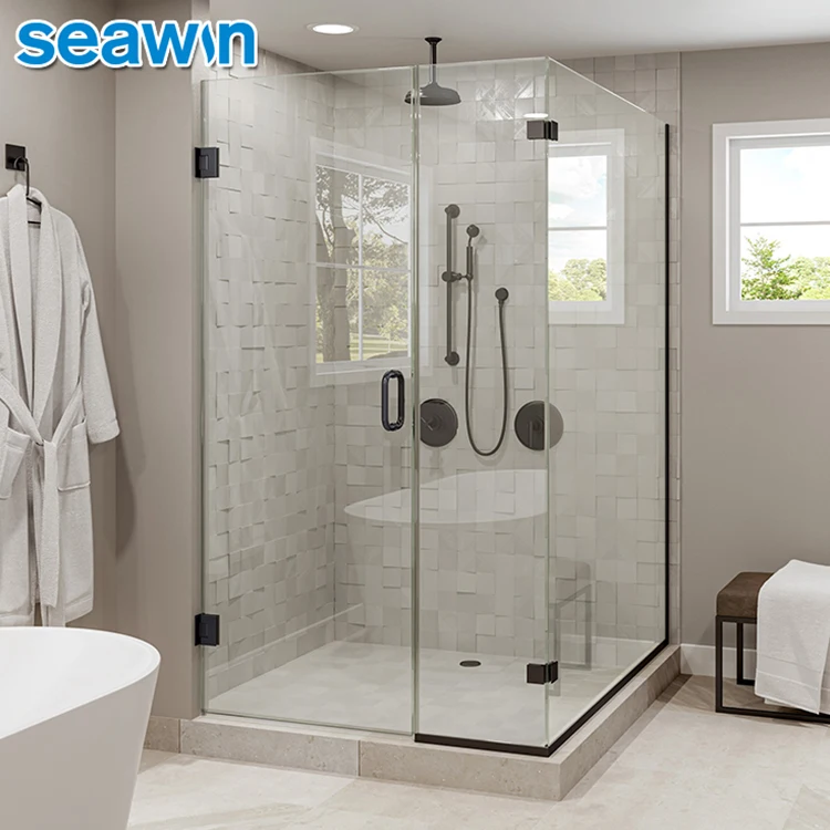 Seawin Bathroom Aluminium Tempered Glass Frameless Enclosure Shower Rooms